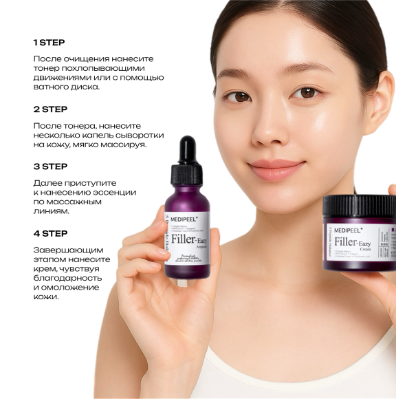 Набор ухода с&nbsp;филлер‑эффектом MEDIPEEL⁺ Eazy Filler Multi Care Kit&nbsp;(30мл+30мл+30мл+50мл) | Ecoplace