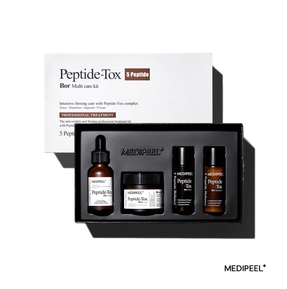 Набор для&nbsp;лица с&nbsp;эффектом ботокса MEDIPEEL⁺ Peptide‑Tox Bor&nbsp;Multi Care Kit&nbsp;(30мл+30мл+30мл+50мл) | Ecoplace