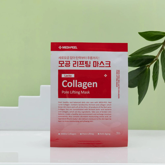 Поросуживающая маска с&nbsp;лифтинг‑эффектом MEDIPEEL⁺ Red&nbsp;Lacto Collagen Pore Lifting Mask (30мл) | Ecoplace