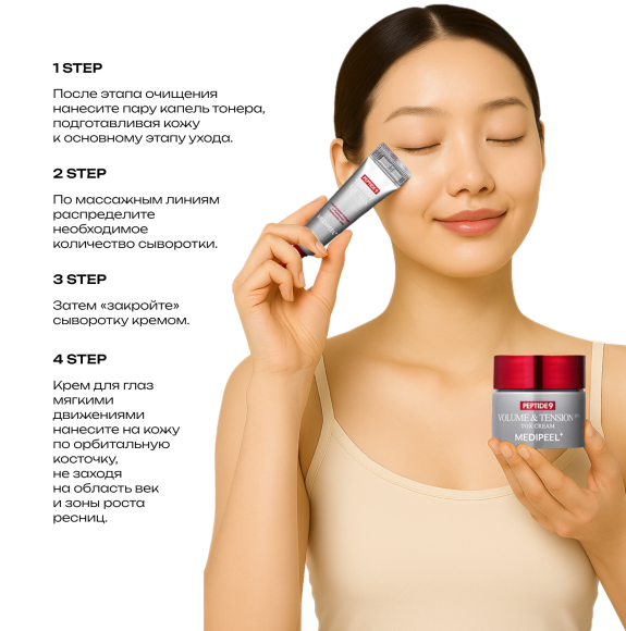 Лифтинг‑набор миниатюр MEDIPEEL⁺ Peptide 9 Volume Bio&nbsp;Tox Trial Kit&nbsp;(20мл+10мл+10г+4мл) | Ecoplace