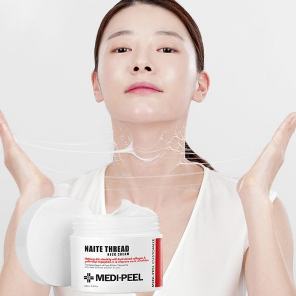 Моделирующий крем для&nbsp;шеи и&nbsp;декольте MEDIPEEL⁺ Premium Collagen Naite Thread Neck Cream 2.0 (100мл) | Ecoplace