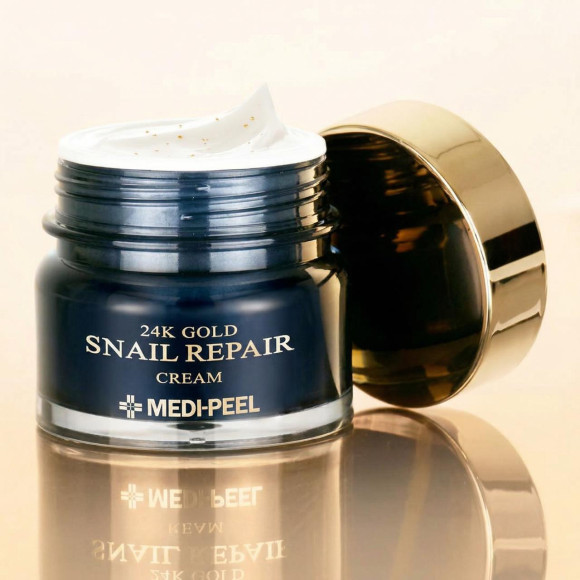 Крем с&nbsp;муцином улитки MEDIPEEL⁺ 24K Gold Snail Repair Cream (50г) | Ecoplace