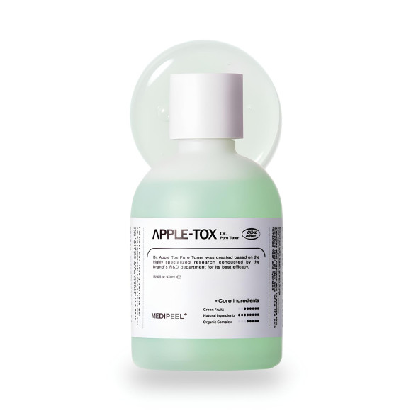 Пилинг‑тонер с&nbsp;ферментированными экстрактами MEDIPEEL⁺ Apple‑Tox Pore Toner (500мл) | Ecoplace