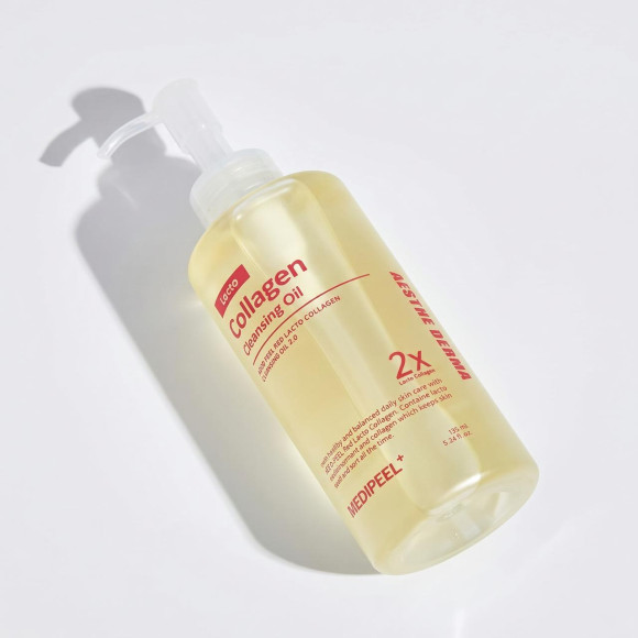 Гидрофильное масло с&nbsp;пробиотиками MEDIPEEL⁺ Red&nbsp;Lacto Collagen Cleansing Oil&nbsp;2.0 (155мл) | Ecoplace