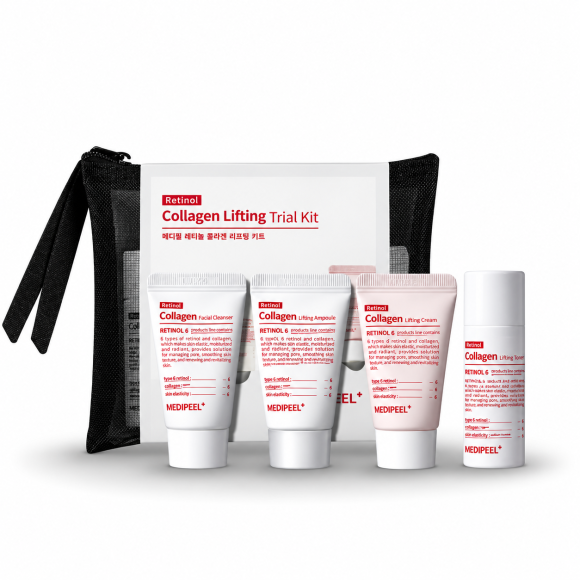 Набор миниатюр с&nbsp;ретинолом MEDIPEEL⁺ Retinol Collagen Lifting Trial Kit&nbsp;(20мл+15мл+20мл+15г) | Ecoplace