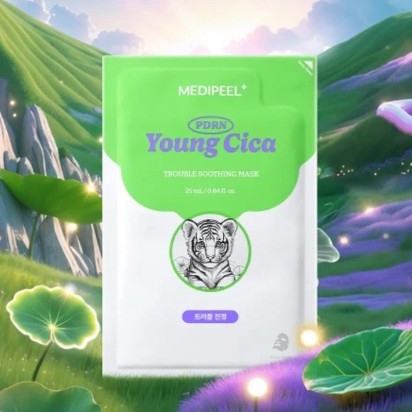 Успокаивающая маска MEDIPEEL⁺ Young Cica PDRN Trouble Soothing Mask (25мл) | Ecoplace
