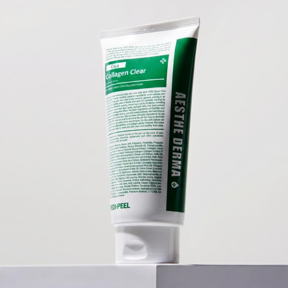 Успокаивающая гель‑пенка MEDIPEEL⁺ Green Cica Collagen Clear 2.0 (300мл) | Ecoplace