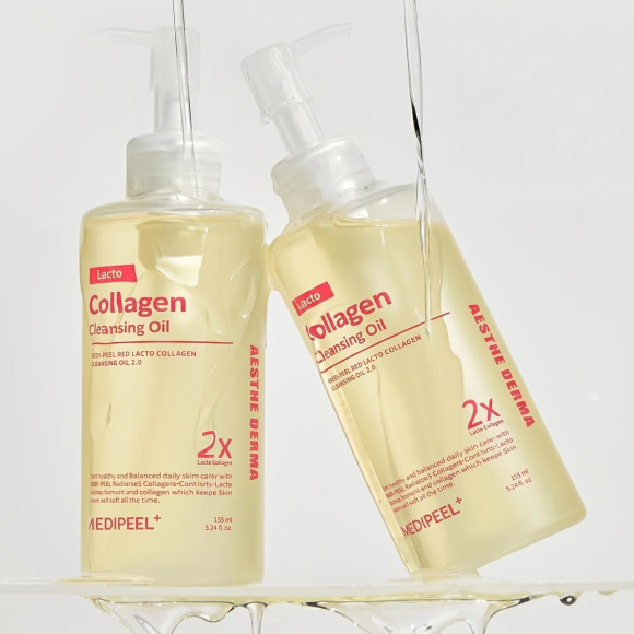 Гидрофильное масло с&nbsp;пробиотиками MEDIPEEL⁺ Red&nbsp;Lacto Collagen Cleansing Oil&nbsp;2.0 (155мл) | Ecoplace