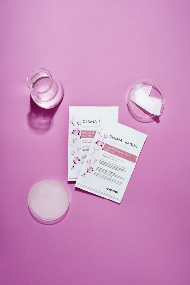 Антивозрастная ампульная маска MEDIPEEL⁺ Derma Maison Wrinkle Collagen Facial Mask (23мл) | Ecoplace
