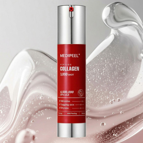 Обновляющая сыворотка‑бустер MEDIPEEL⁺ Peptide Collagen 3000 Shot Serum (50г) | Ecoplace