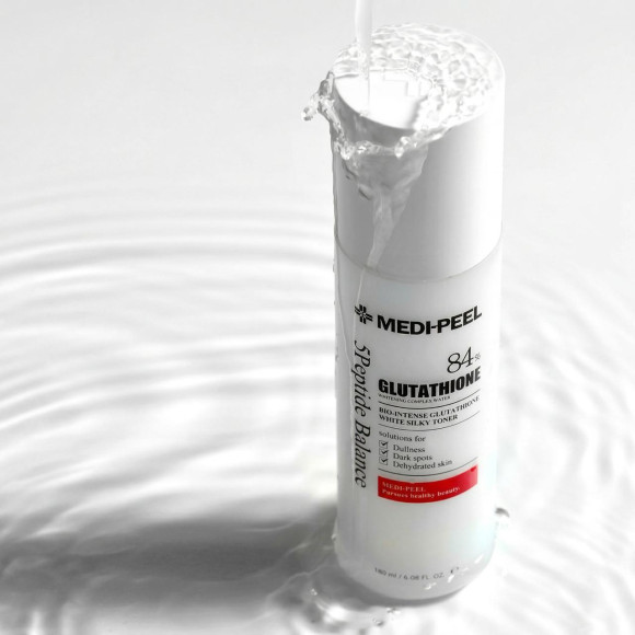 Тонер с&nbsp;глутатионом MEDIPEEL⁺ Bio‑Intense Glutathione White Silky Toner (180мл) | Ecoplace