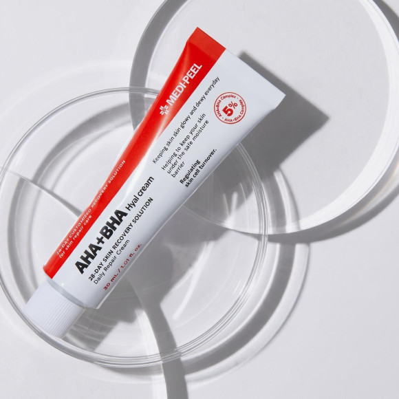 Регенерирующий крем с&nbsp;кислотами MEDIPEEL⁺ AHA&nbsp;BHA Hyal Cream 28 Days (30мл) | Ecoplace
