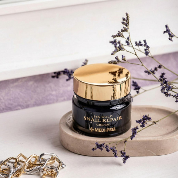 Крем с&nbsp;муцином улитки MEDIPEEL⁺ 24K Gold Snail Repair Cream (50г) | Ecoplace