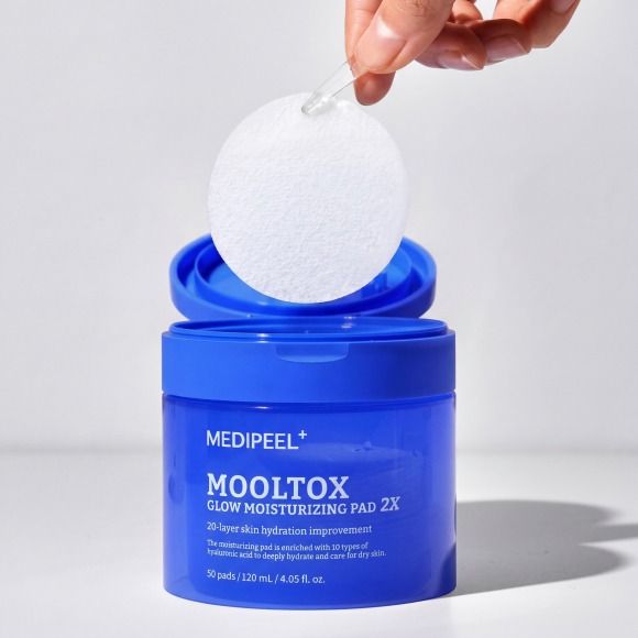 Интенсивно увлажняющие ПЭДы MEDIPEEL⁺ Mooltox Glow Moisturizing Pad&nbsp;2X (50шт) | Ecoplace