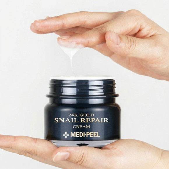 Крем с&nbsp;муцином улитки MEDIPEEL⁺ 24K Gold Snail Repair Cream (50г) | Ecoplace