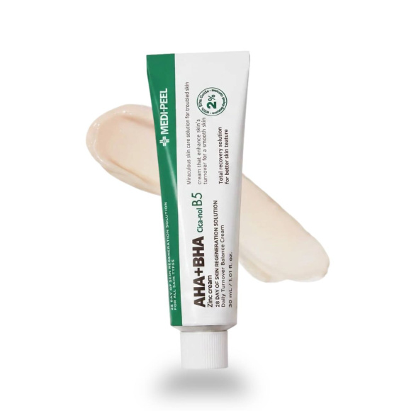Крем с&nbsp;кислотным комплексом и&nbsp;цинком MEDIPEEL⁺ AHA&nbsp;BHA Zinc Cica‑Nol B5 Cream (30мл) | Ecoplace