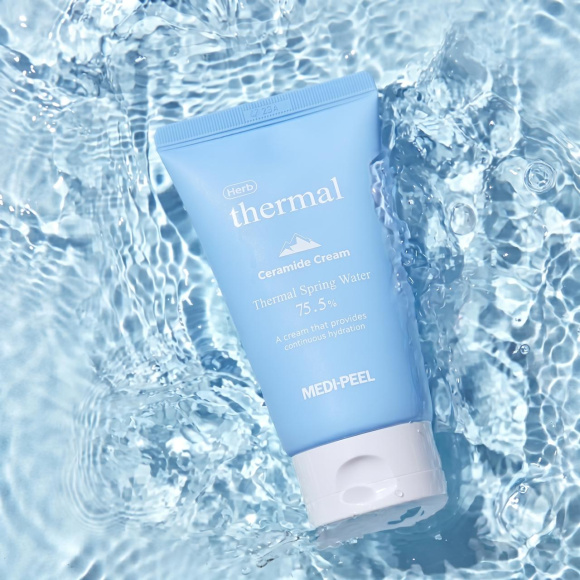 Восстанавливающий крем с&nbsp;термальной водой MEDIPEEL⁺ Herb Thermal Ceramide Cream (120мл) | Ecoplace