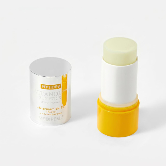 Солнцезащитный стик с&nbsp;комплексом витаминов MEDIPEEL⁺ Peptide 9 Vitanol Sun&nbsp;Stick PRO&nbsp;50+РА++++ (23г) | Ecoplace