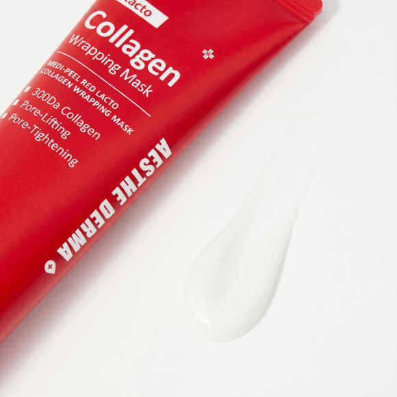 Лифтинг маска‑пленка с&nbsp;гидролизованным коллагеном MEDIPEEL⁺ Red&nbsp;Lacto Collagen Wrapping Mask (70мл) | Ecoplace