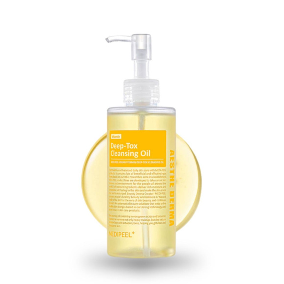 Гидрофильное масло с&nbsp;витаминным комплексом MEDIPEEL⁺ Vegan Vitamin Deep‑Tox Cleansing Oil&nbsp;(200мл) | Ecoplace