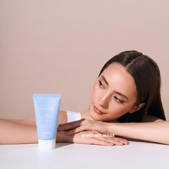 Восстанавливающий крем с&nbsp;термальной водой MEDIPEEL⁺ Herb Thermal Ceramide Cream (120мл) | Ecoplace