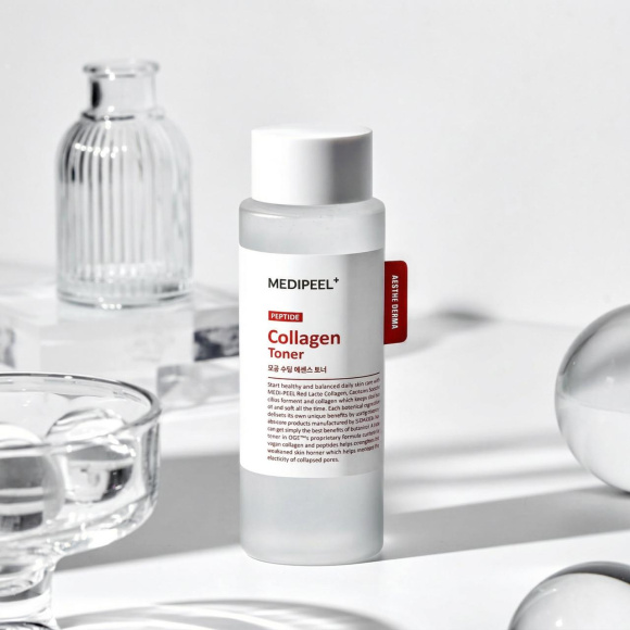 Тонер с пробиотическим комплексом MEDIPEEL⁺ Red Lacto Collagen Soothing Essence Toner (200мл) | Ecoplace