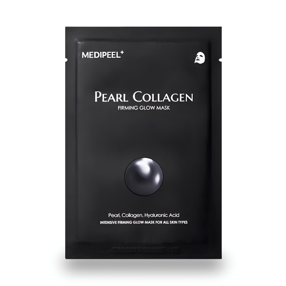 Разглаживающая маска с&nbsp;жемчугом и&nbsp;коллагеном MEDIPEEL⁺ Pearl Collagen Firming Glow Mask (25мл) | Ecoplace