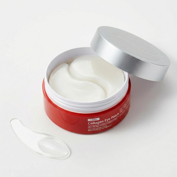 Укрепляющие патчи с гидролизатом коллагена MEDIPEEL⁺ Red Lacto Collagen Eye Patch (60шт) | Ecoplace