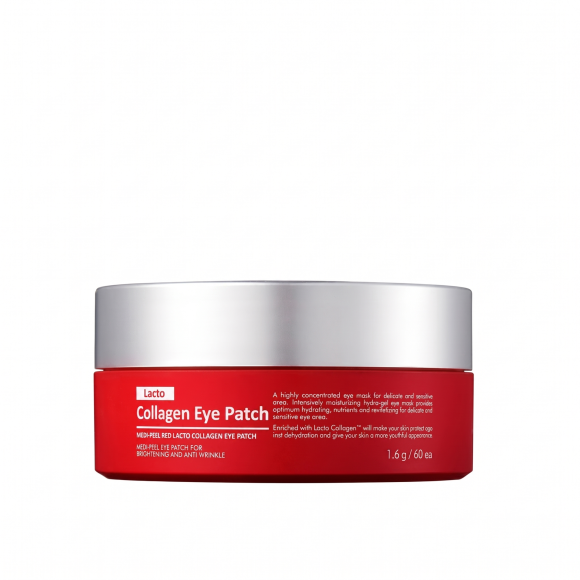 Укрепляющие патчи с&nbsp;гидролизатом коллагена MEDIPEEL⁺ Red&nbsp;Lacto Collagen Eye&nbsp;Patch (60шт) | Ecoplace