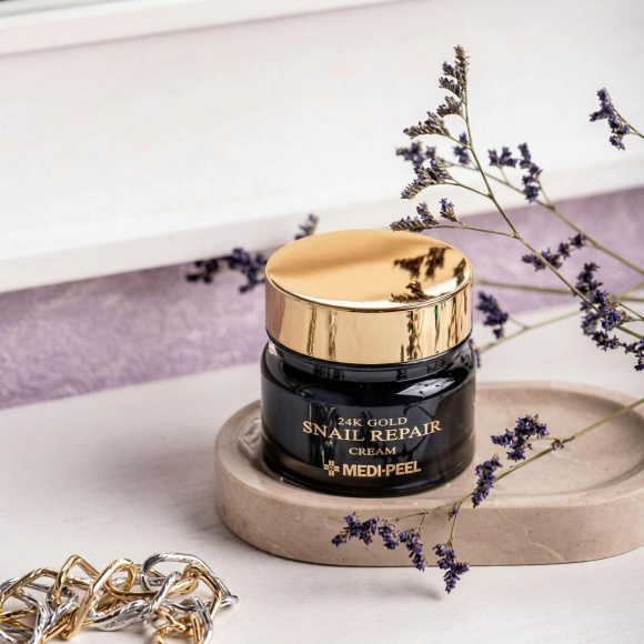 Крем с&nbsp;муцином улитки MEDIPEEL⁺ 24K Gold Snail Repair Cream (50г) | Ecoplace