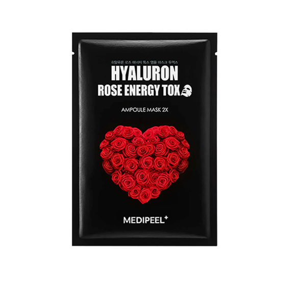 Детокс‑маска с&nbsp;экстрактом розы MEDIPEEL⁺ Hyaluron Rose Energy Tox&nbsp;Ampoule Mask (30мл) | Ecoplace