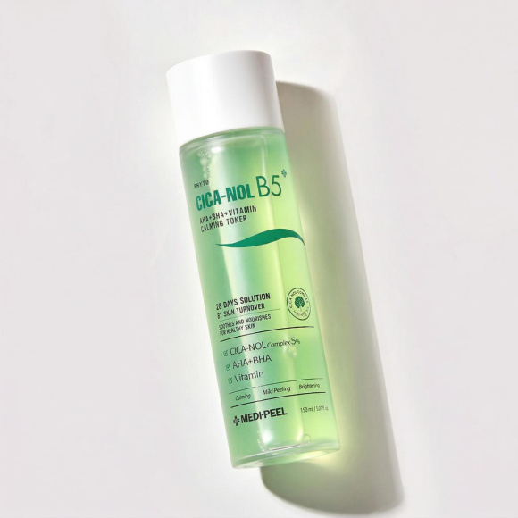 Тонер с&nbsp;кислотами и&nbsp;пантенолом MEDIPEEL⁺ Phyto Cica‑Nol B5 AHA&nbsp;BHA Vitamin Calming Toner (150мл) | Ecoplace