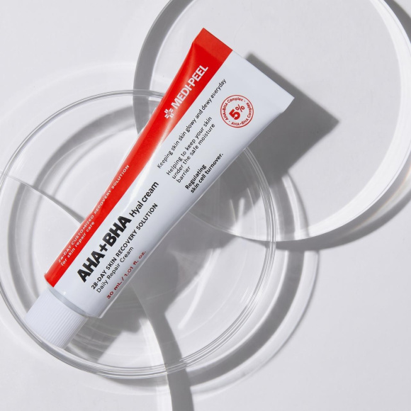 Регенерирующий крем с&nbsp;кислотами MEDIPEEL⁺ AHA&nbsp;BHA Hyal Cream 28 Days (30мл) | Ecoplace