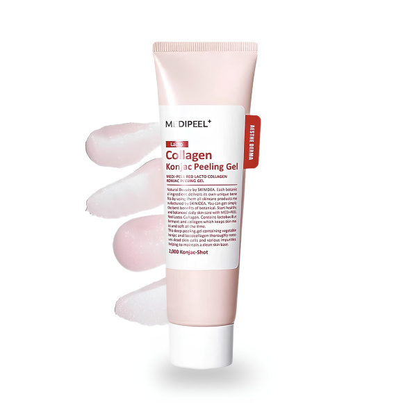 Пилинг‑скатка с&nbsp;лактобактериями и&nbsp;коллагеном MEDIPEEL⁺ Red&nbsp;Lacto Collagen Konjac Peeling Gel&nbsp;(95мл) | Ecoplace