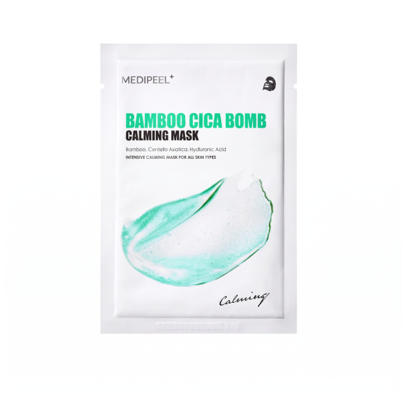 Успокаивающая маска с&nbsp;центеллой и&nbsp;бамбуком MEDIPEEL⁺ Bamboo Cica Bomb Calming Mask (25мл) | Ecoplace