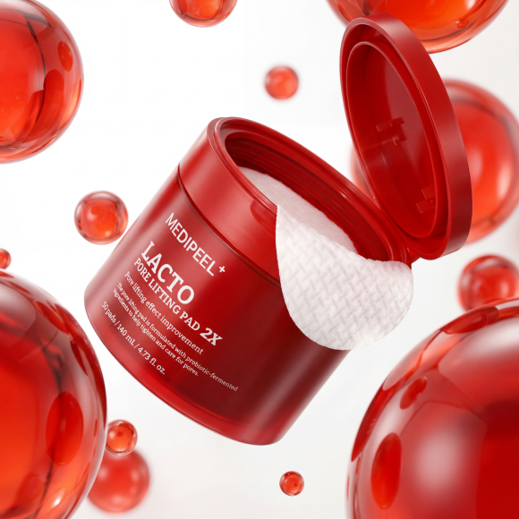 ПЭДы с&nbsp;коллагеном и&nbsp;бифидобактериями MEDIPEEL⁺ Lacto Pore Lifting Pad&nbsp;2Х (50шт) | Ecoplace