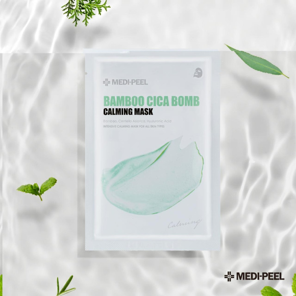 Успокаивающая маска с&nbsp;центеллой и&nbsp;бамбуком MEDIPEEL⁺ Bamboo Cica Bomb Calming Mask (25мл) | Ecoplace