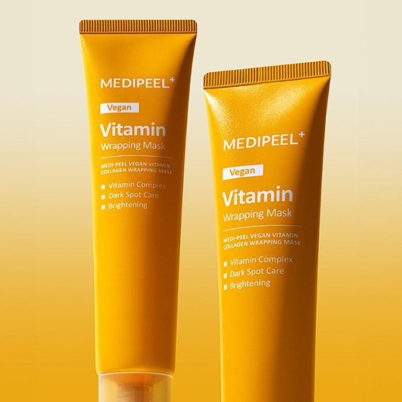 Витаминная маска‑пленка для&nbsp;ровного тона MEDIPEEL⁺ Vegan Vitamin Collagen Wrapping Mask (70мл) | Ecoplace