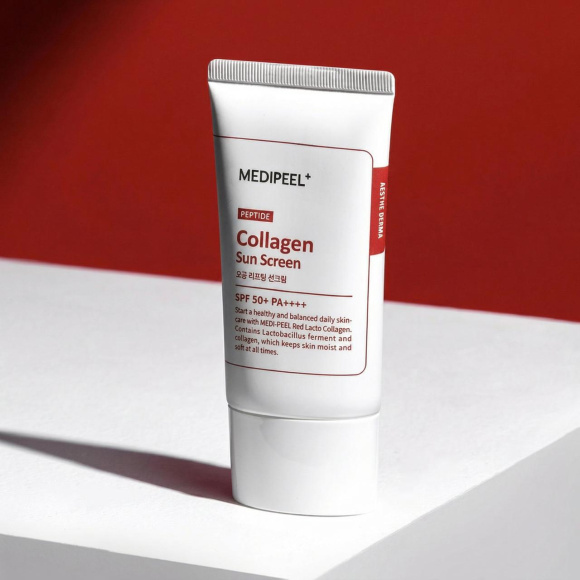 Солнцезащитный крем MEDIPEEL⁺ Red&nbsp;Lacto Collagen Lifting Sun&nbsp;Screen SPF50+PA++++ (50г) | Ecoplace