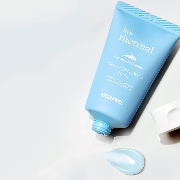 Восстанавливающий крем с&nbsp;термальной водой MEDIPEEL⁺ Herb Thermal Ceramide Cream (120мл) | Ecoplace