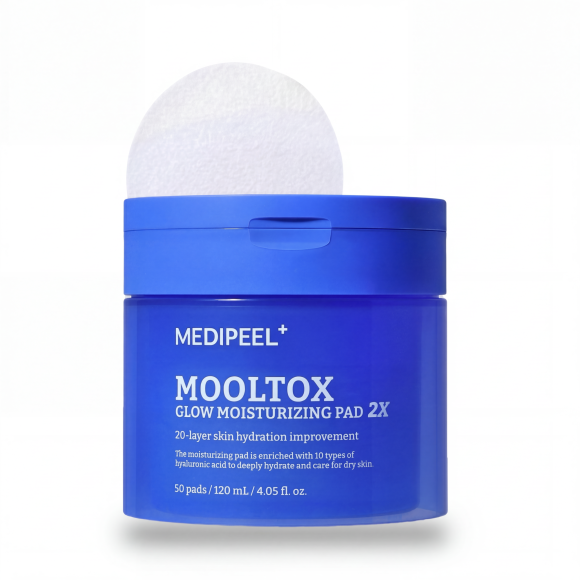 Интенсивно увлажняющие ПЭДы MEDIPEEL⁺ Mooltox Glow Moisturizing Pad&nbsp;2X (50шт) | Ecoplace