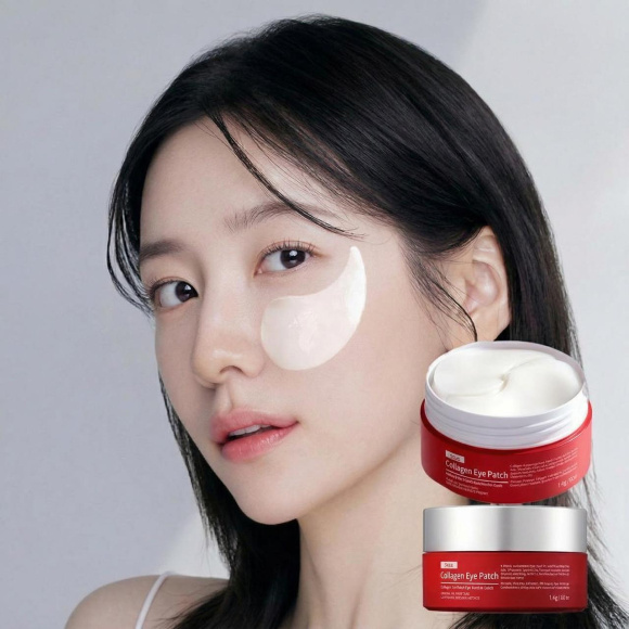 Укрепляющие патчи с гидролизатом коллагена MEDIPEEL⁺ Red Lacto Collagen Eye Patch (60шт) | Ecoplace